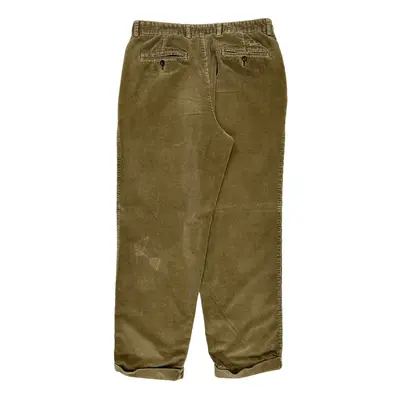 Tommy Hilfiger Cord Trousers - 32? Waist Khaki Cotton Blend | Size: 32″ waist