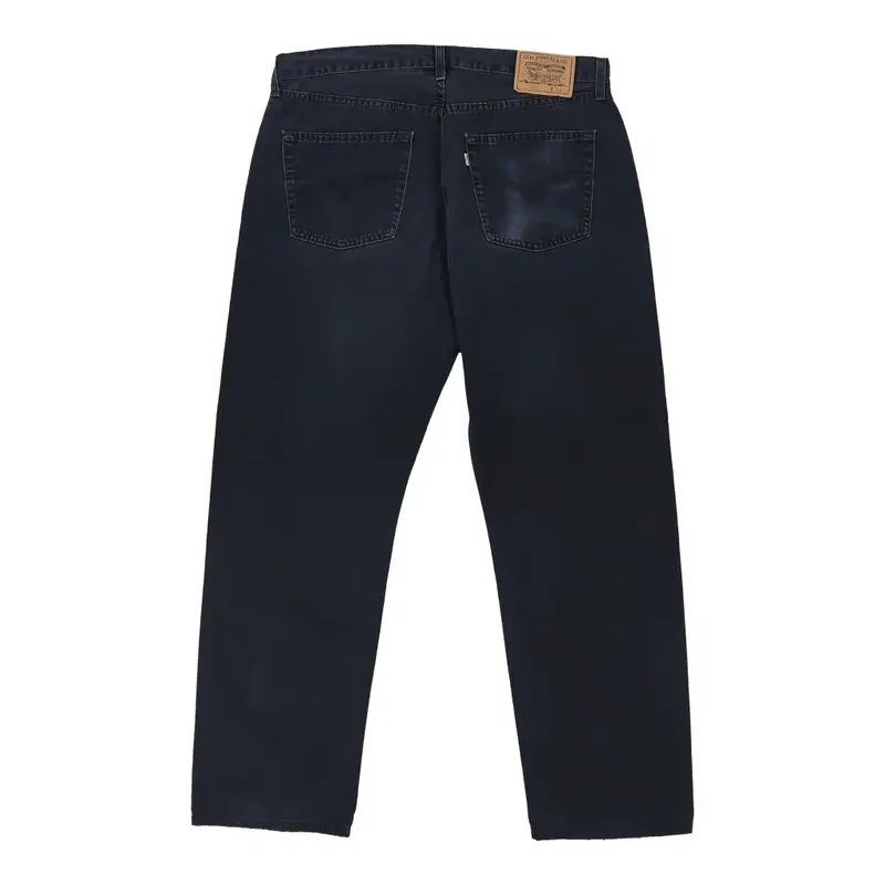 551 White Tab Levis Trousers - 38W 31L Navy Cotton
