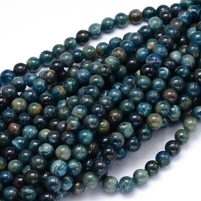 Round Natural Apatite Beads Strands
