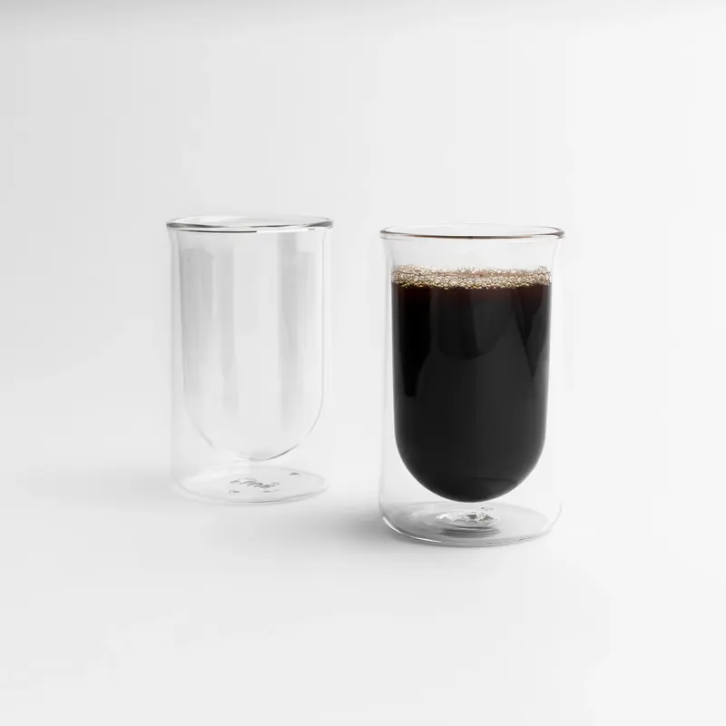FLUR Tasting Glasses (Set of 2) – Perfect for Coffee, Matcha, Tea & More – For Hot or Iced Drinks – Double-Walled Boros...
