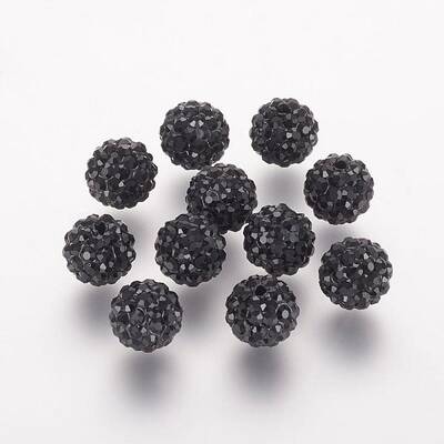 Polymer Clay Rhinestone Beads