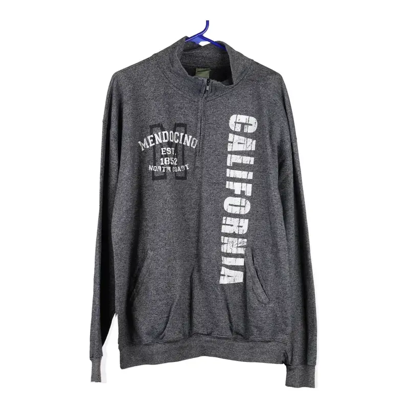 Teemax Zip Up - XL Grey Cotton Blend