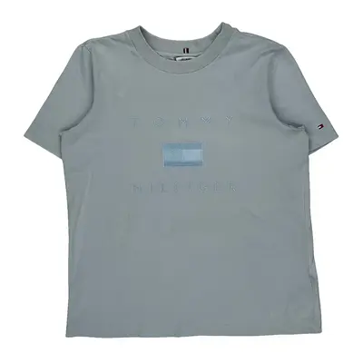 Tommy Hilfiger Spellout T-Shirt - XL Blue Cotton