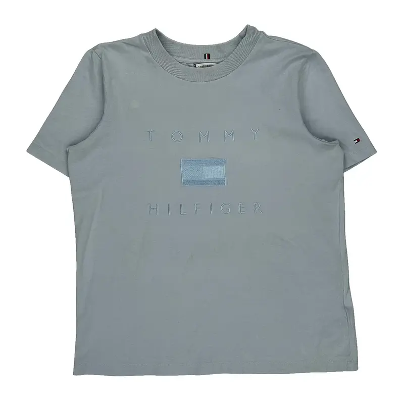 Tommy Hilfiger Spellout T-Shirt - XL Blue Cotton