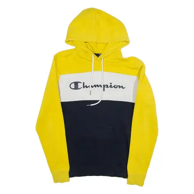 CHAMPION Womens Yellow Hoodie S