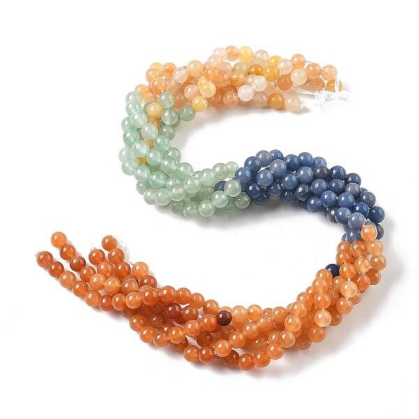 Natural Yellow/Green/Blue/Red Aventurine Beads Strands