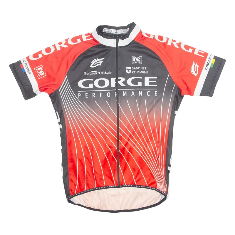 BIKEZONE Cycling Mens Jersey Red 1/4 Zip L