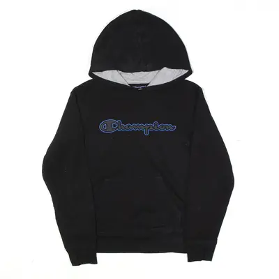 CHAMPION Hoodie Black Pullover Boys L