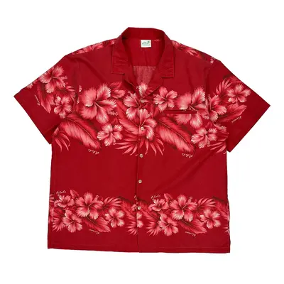 Jade Fashions Hawaiian Shirt - 2XL Red Polyester Blend