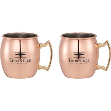 18 Promotional Moscow Mule Mug 4-in-1 Gift Set - Copper Coated