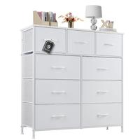 【Fathers Day Gift】【Deal】Cupboards Cabinets Dresser - with 9 Drawers, Bedroom  Organizer, Steel Frame and Wood Top for...