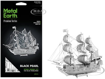Model Kit Black Pearl Ship (Challenging Difficulty) Steel Model by Metal Earth
