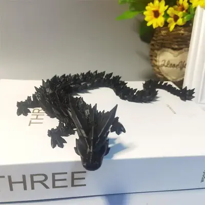Mini Dragon Design Desktop Figurine, 1 Count 3D Printed Creative Desktop Ornament, Home Decor Supplies for Living Room Bedroo...