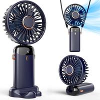 Summer Gift-Koonie Portable Handheld Fan, Battery Operated Fan with Base, 8 Hours, Digital Display, 5 Speeds, 90° Ajustable,...