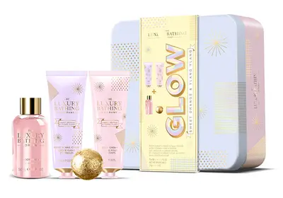 The Luxury Bathing Company Set Regalo Per La Cura Del Corpo In Scatola Di Latta Arancia E Ylang Ylang 4 Pezzi