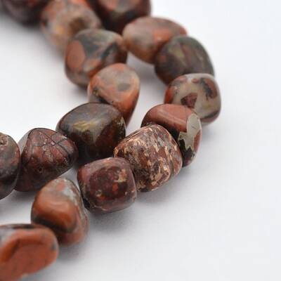 Natural Brecciated Jasper Bead Strands