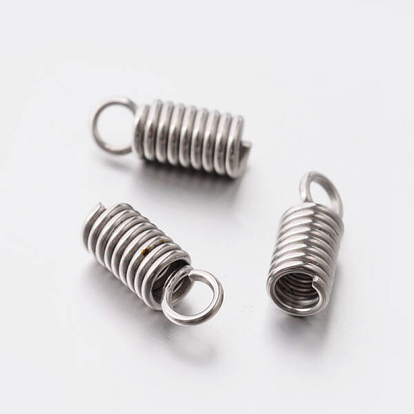 Tarnish Resistant 201 Stainless Steel Coil Cord Ends