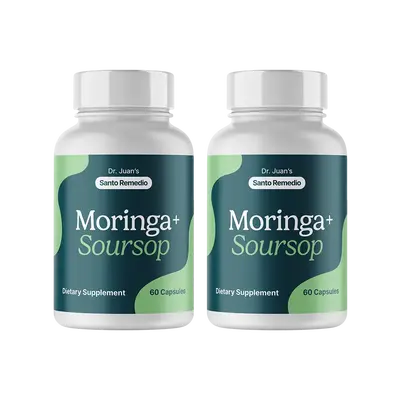 Santo Remedio Moringa + Soursop (2-pack), 30 servings per bottle