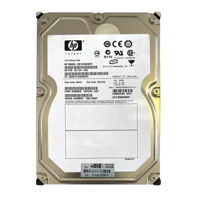 461134-002 HP 1TB 3Gb/s SAS 7200 3.5-Inch Hard Drive