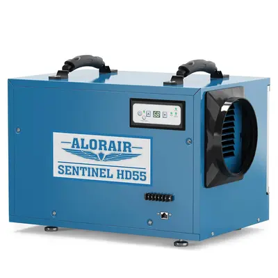 AlorAir 113 PPD Crawl Space Dehumidifiers with Drain Hose | Sentinel HD55 (Blue) | Size for 1200 sq.ft