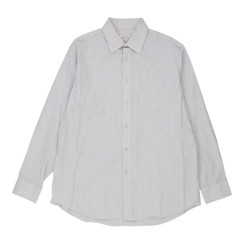 Calvin Klein Checked Shirt - Large Blue Cotton