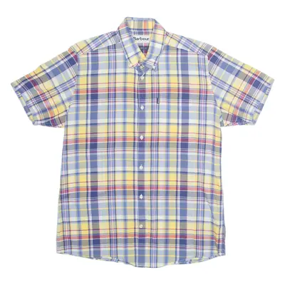 BARBOUR Tailored Fit Mens Shirt Yellow Check M