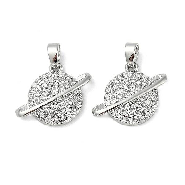 Brass Micro Pave Cubic Zirconia Pendants