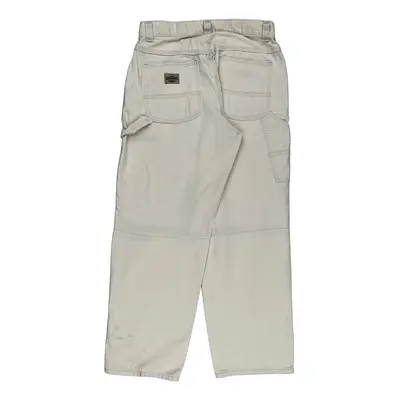 Lee Carpenter Trousers - 32W 30L White Cotton | Size: 32″ waist