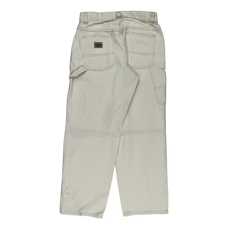 Lee Carpenter Trousers - 32W 30L White Cotton | Size: 32″ waist