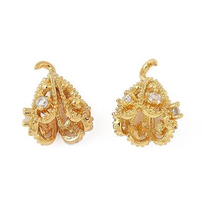 Brass Micro Pave Cubic Zirconia Peg Bails