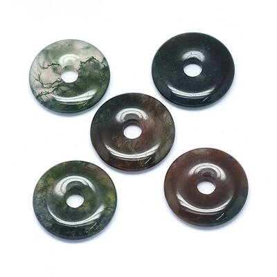 Natural Moss Agate Pendants