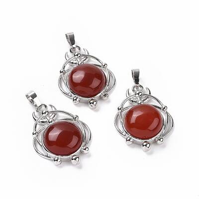 Natural Red Agate Pendants