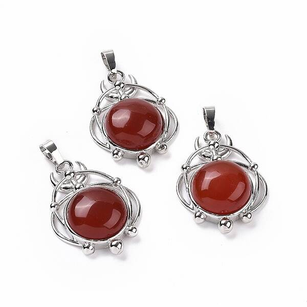 Natural Red Agate Pendants