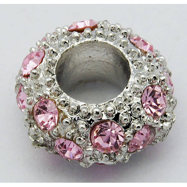 Alloy Rhinestone European Beads