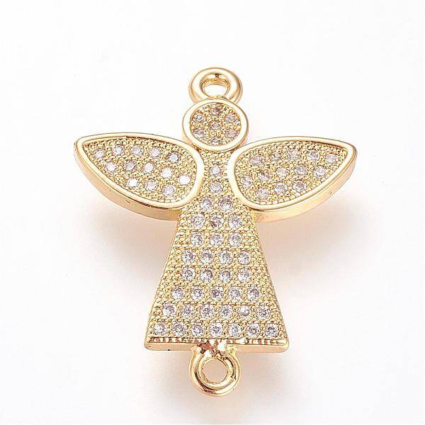 Long-Lasting Plated Brass Micro Pave Cubic Zirconia Links