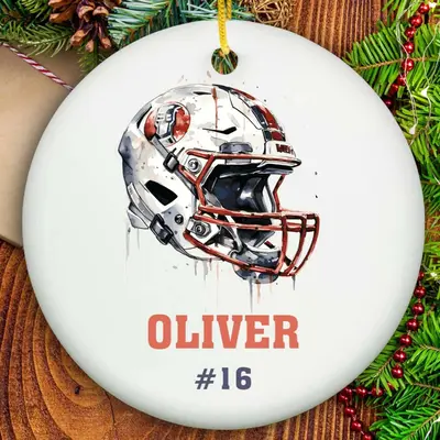 Football Ornament - Ceramic