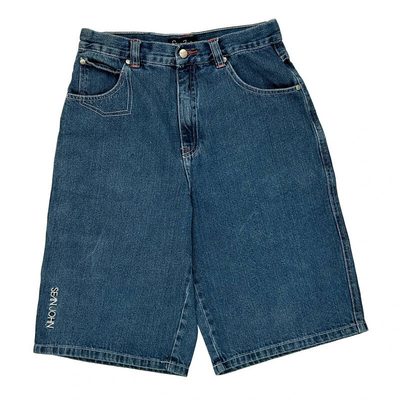 Sean John Denim Shorts - 28W 12L Blue Cotton