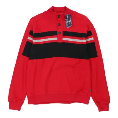 Age 14 Chaps Denim Sweatshirt - Large Red Cotton Blend