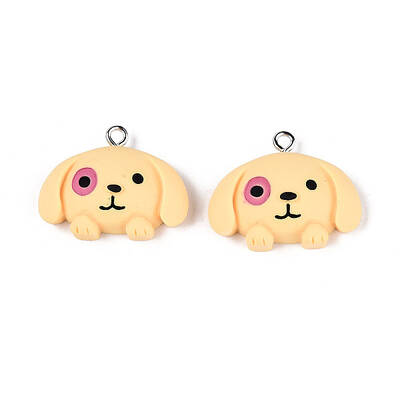 Cartoon Opaque Resin Pendants