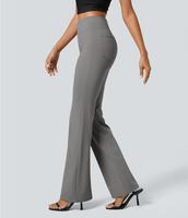 Halara Flex High Waisted Back Side Pocket Slight Flare Work Pants