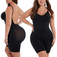 Soo Slick Women's Shapewear - Tummy Control, Butt Lifter, Open Back, Mid-Thigh Full Body Shaper - Compression, Comfortable, M...