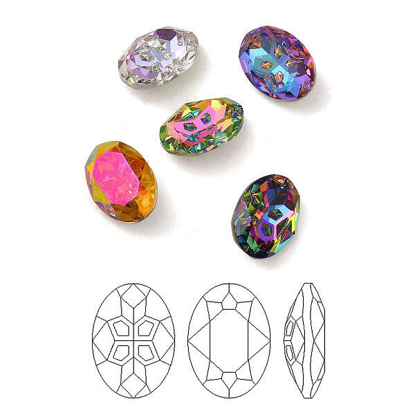 K9 Glass Rhinestone Cabochons