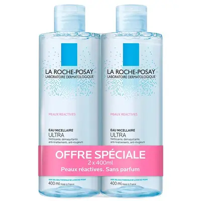 La Roche-Posay Physiological Toilet Micellar Water Ultra Skin Reactive 2x400ml