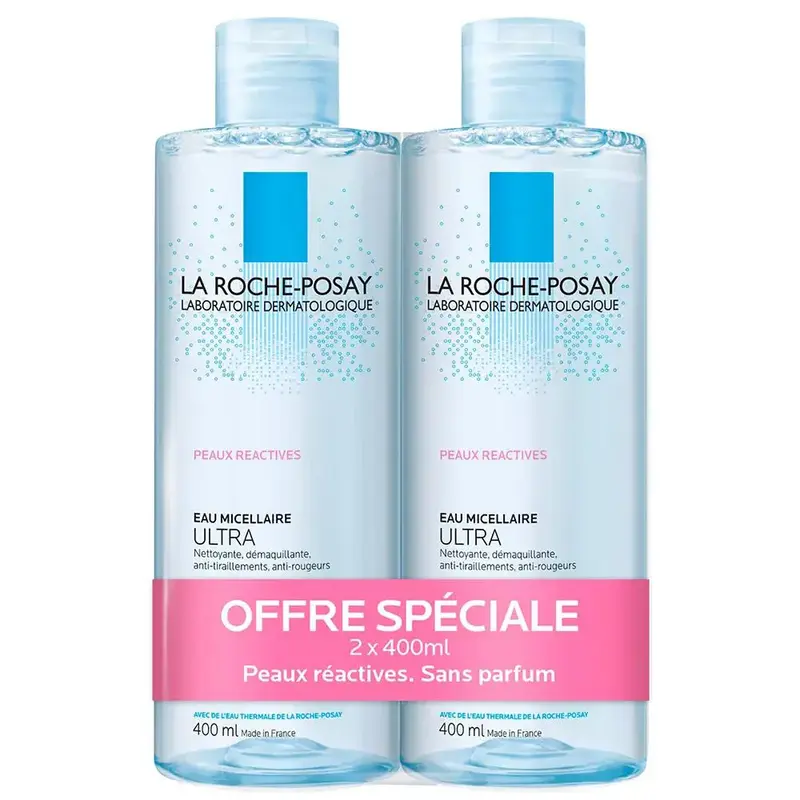 La Roche-Posay Physiological Toilet Micellar Water Ultra Skin Reactive 2x400ml
