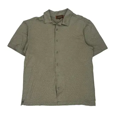 Tasso Elba Hawaiian Shirt - Medium Grey Cotton