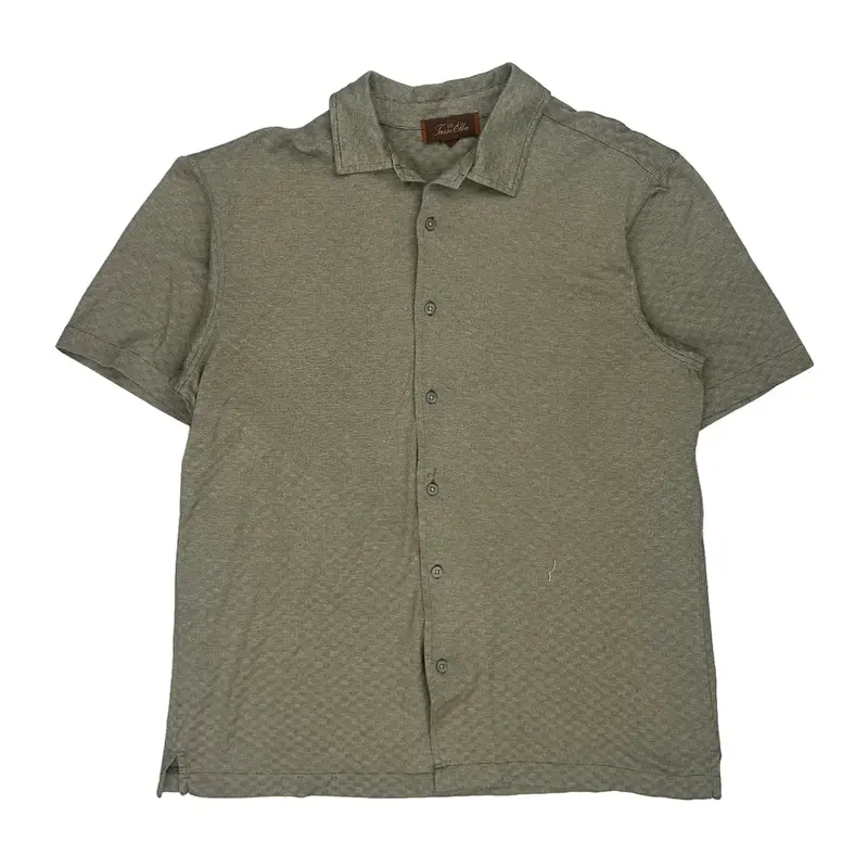 Tasso Elba Hawaiian Shirt - Medium Grey Cotton