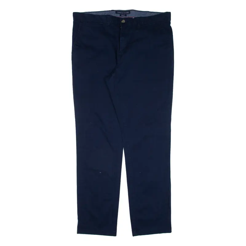 TOMMY HILFIGER Chino Mens Trousers Blue Slim Straight W36 L32