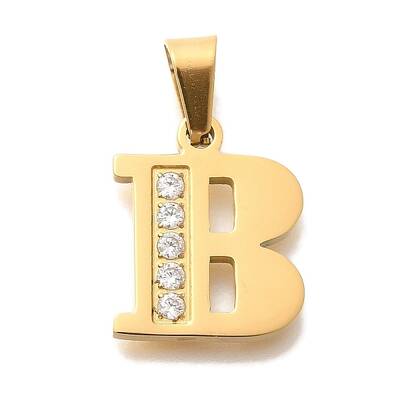 Ion Plating(IP) 304 Stainless Steel Rhinestone Pendants