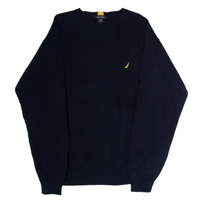 NAUTICA Mens Jumper Blue Crew Neck Tight Knit XL