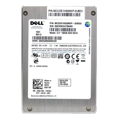 0G613R Dell 100GB Single-Level Cell SATA 3Gb/s Hot-Pluggable 2.5-Inch Solid State Drive for PowerEdge Servers